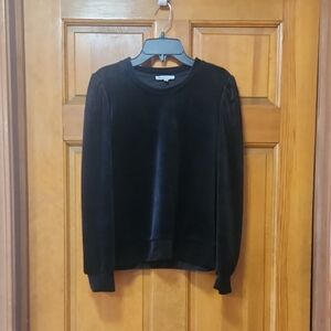 Sportelle Black Velvety Long Sleeve Top, Women's Size Petite Small, GUC